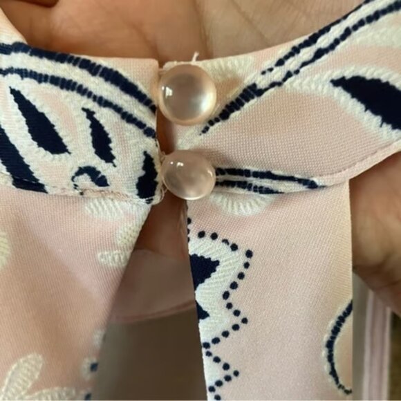 Trixxi Pale Pink And Blue Puff Print Dress Size 9 - Picture 4 of 7